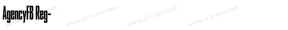 AgencyFB Reg字体转换